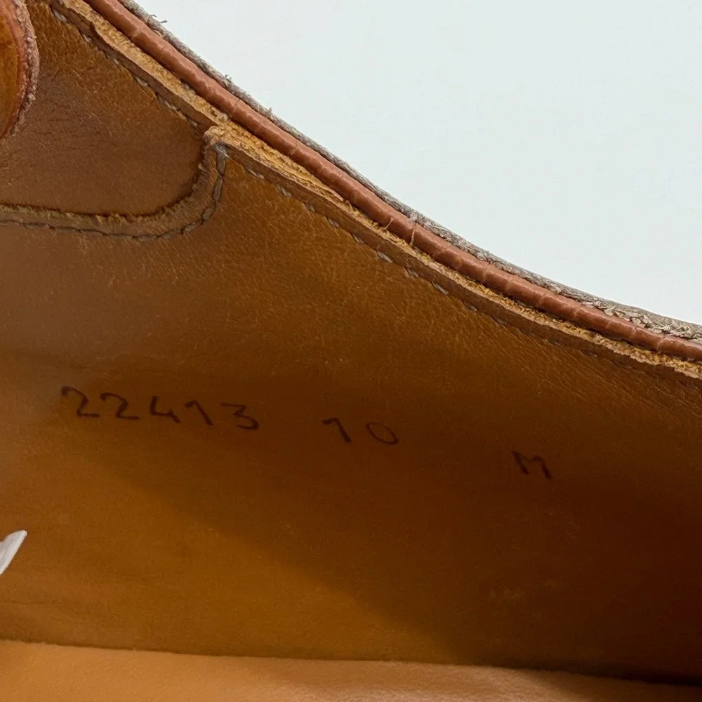Magnanni Carlito Cap Toe Derby Shoes Mens 10 Cognac Lace Up Tan Leather Brogue